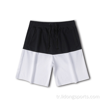 Cep ile gündelik yaz için sweatshorts çalışan spor salonu